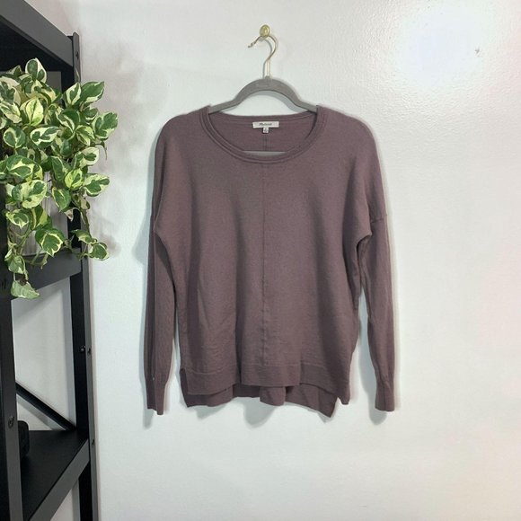 Madewell Sweaters - Madewell Rowhouse Pullover Wool Fig Sweater Size M
